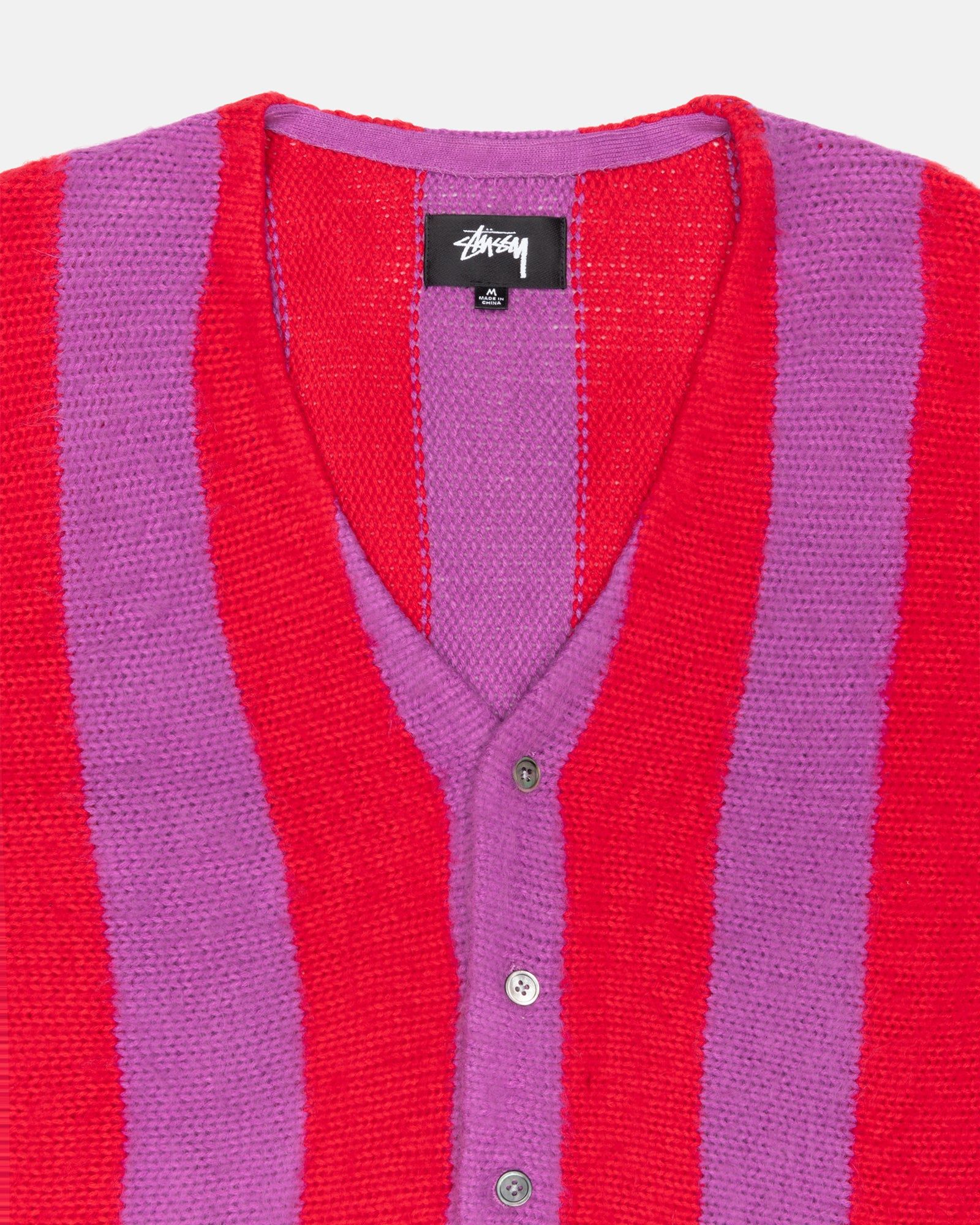 STRIPE BRUSHED CARDIGAN sold by Stussy product image thumbnail 3