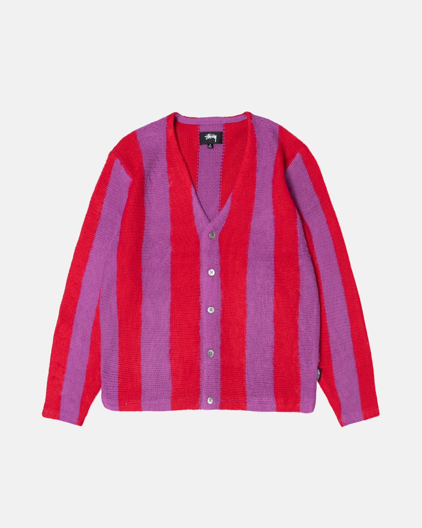 STRIPE BRUSHED CARDIGAN sold by Stussy