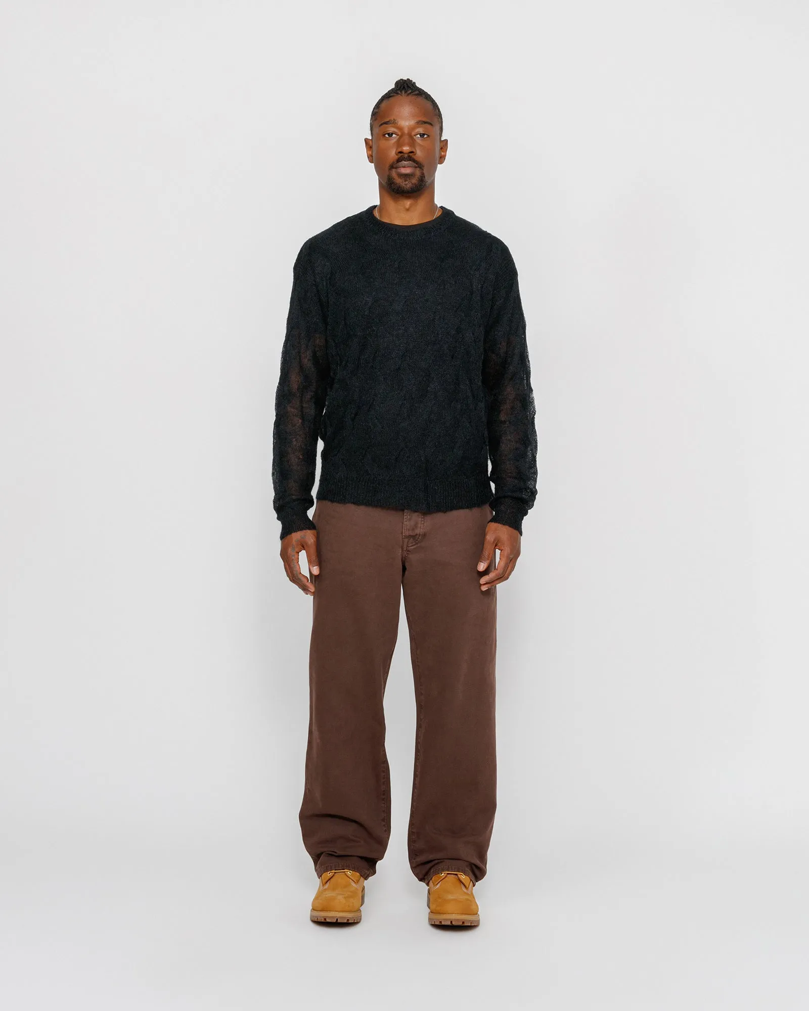 LOOSE KNIT CROSS CABLE SWEATER sold by Stussy product image thumbnail 3