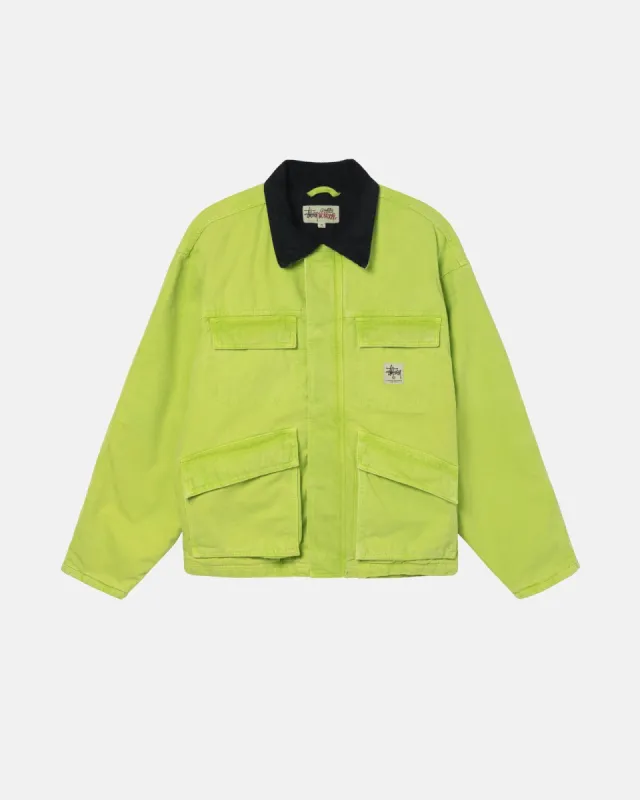 WASHED CANVAS SHOP JACKET sold by Stussy