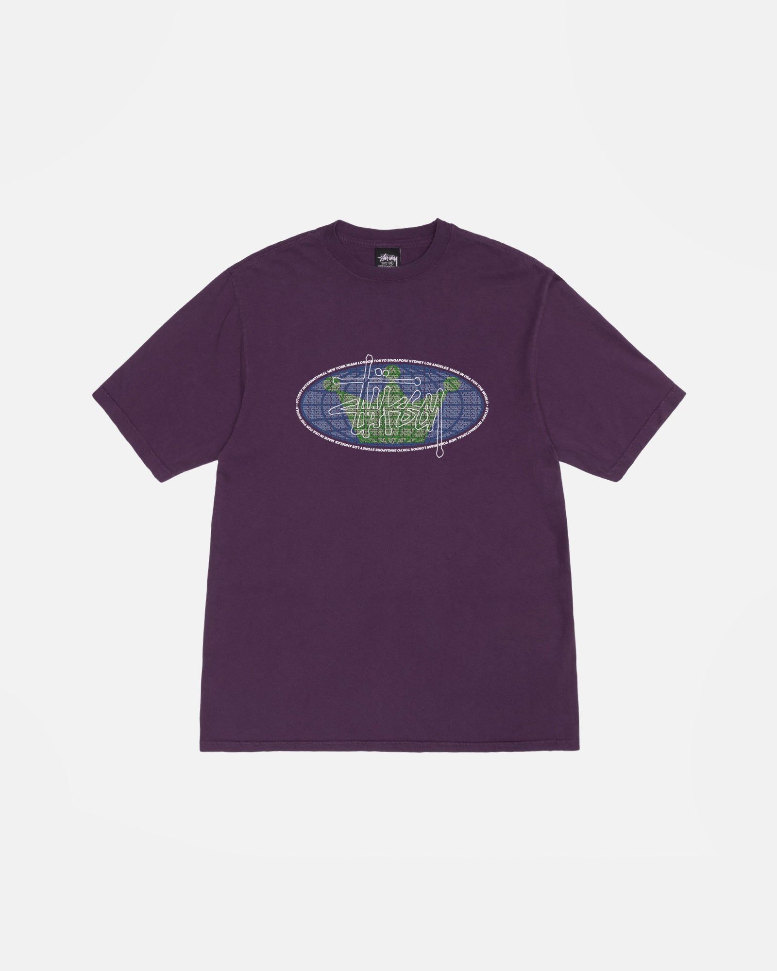 KING OF THE WORLD TEE PIGMENT DYED sold by Stussy