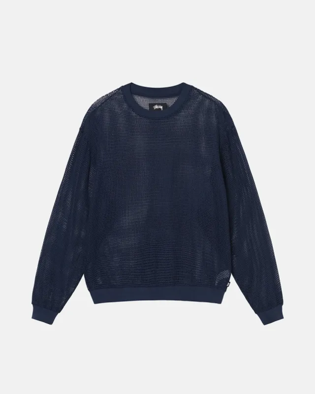COTTON MESH LS CREW sold by Stussy