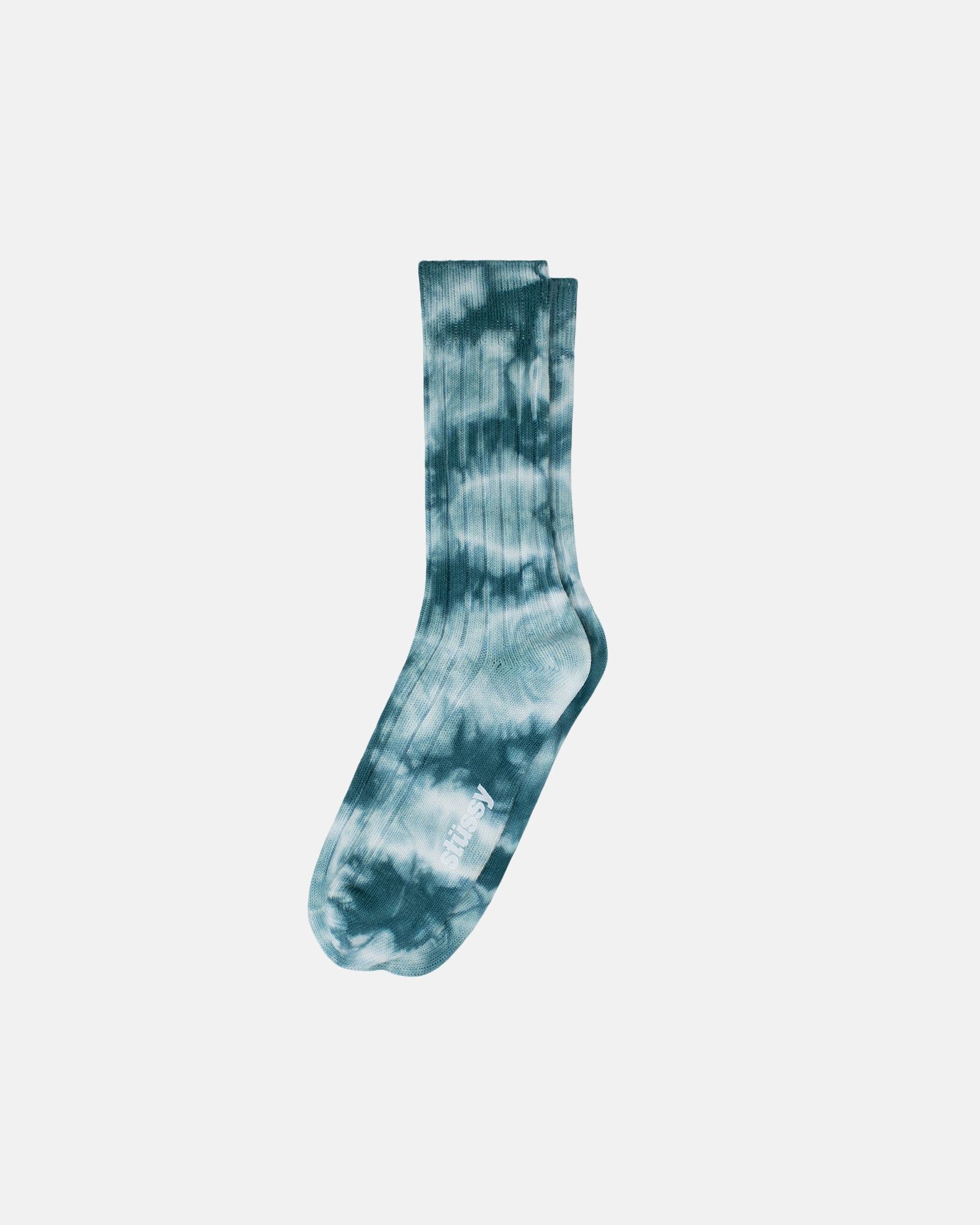 DYED RIBBED CREW SOCKS sold by Stussy