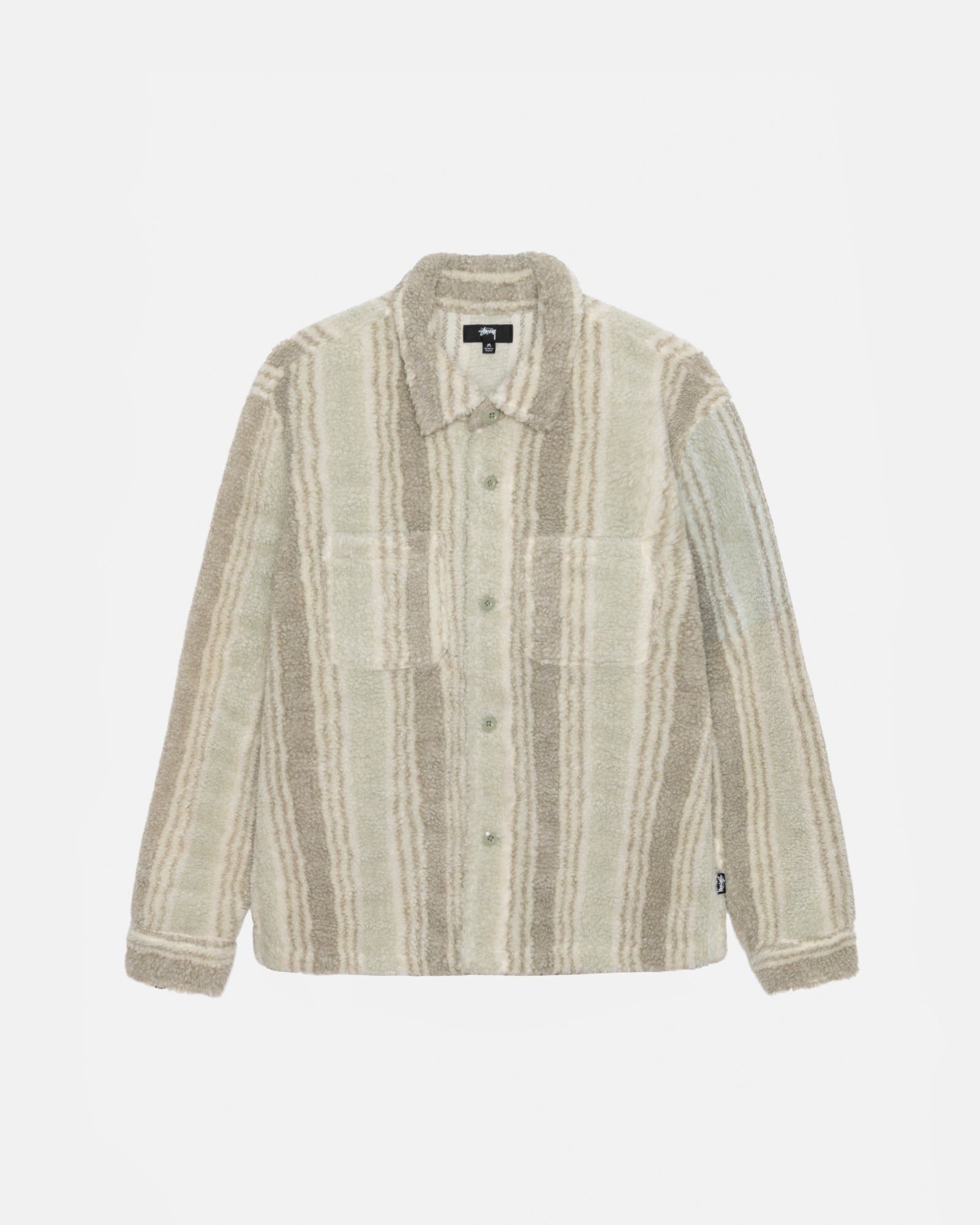 STRIPED SHERPA SHIRT sold by Stussy