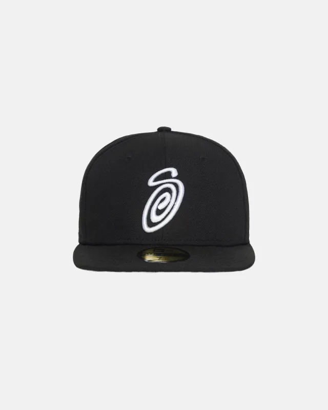 CURLY S 59FIFTY NEW ERA × STUSSY Stussy Curly S 59Fifty New Era Cap Royal Blue Men's - FW24 - US