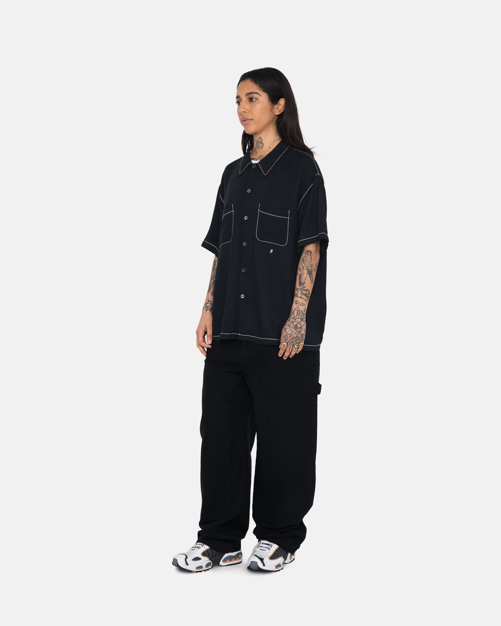 CONTRAST PICK STITCHED SHIRT sold by Stussy product image thumbnail 7