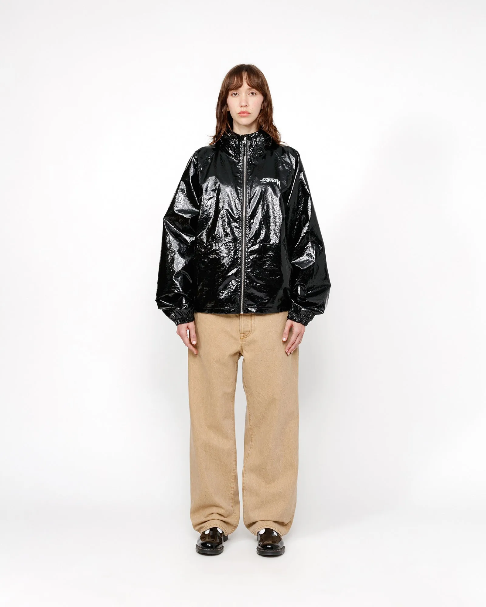 ジャケット・アウター Stussy Beach Shell Coated Ripstop Jacket Buy Stussy Beach Shell Coated Ripstop 'Black' - 115765 BLAC