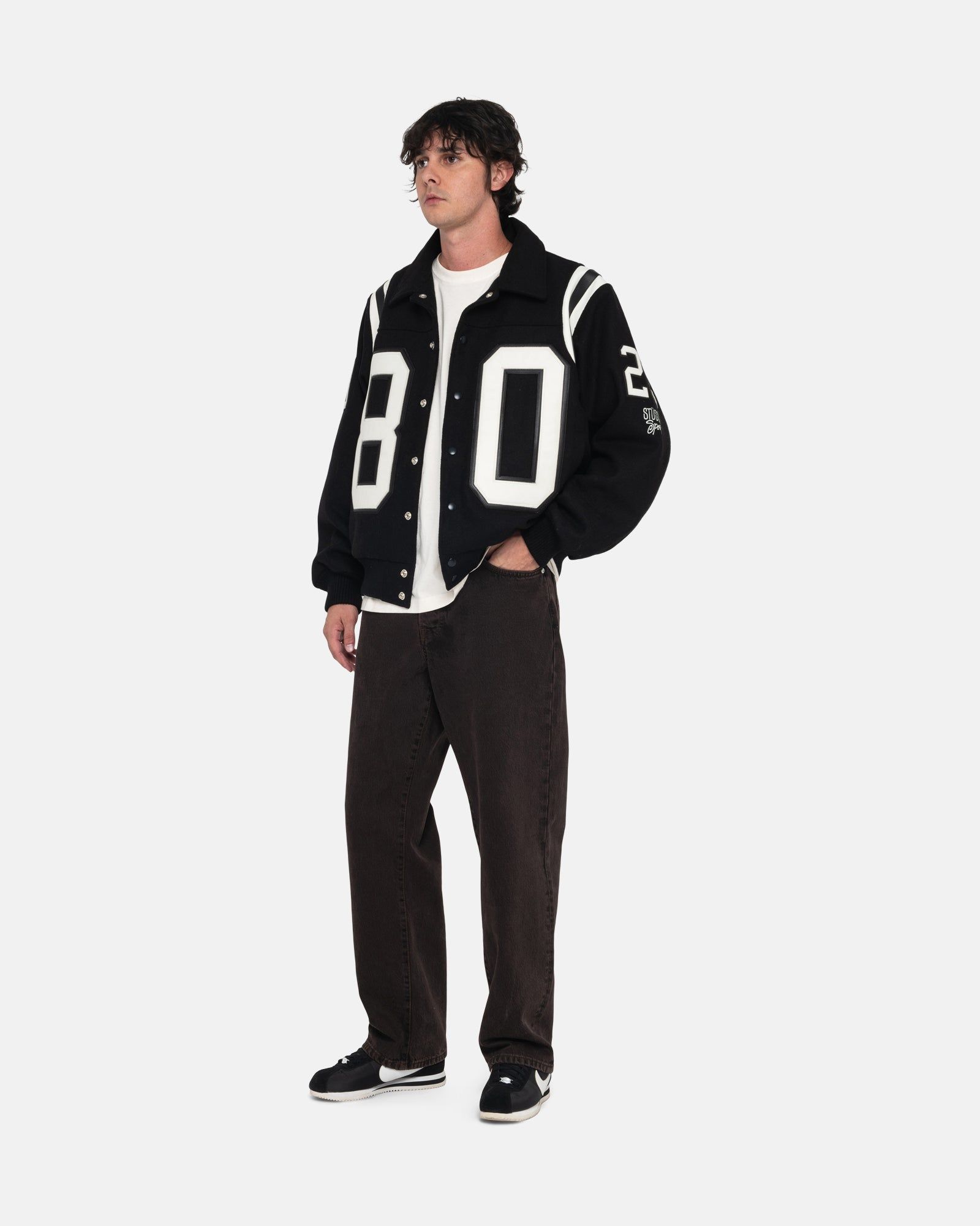 80 WOOL VARSITY JACKET sold by Stussy product image thumbnail 8