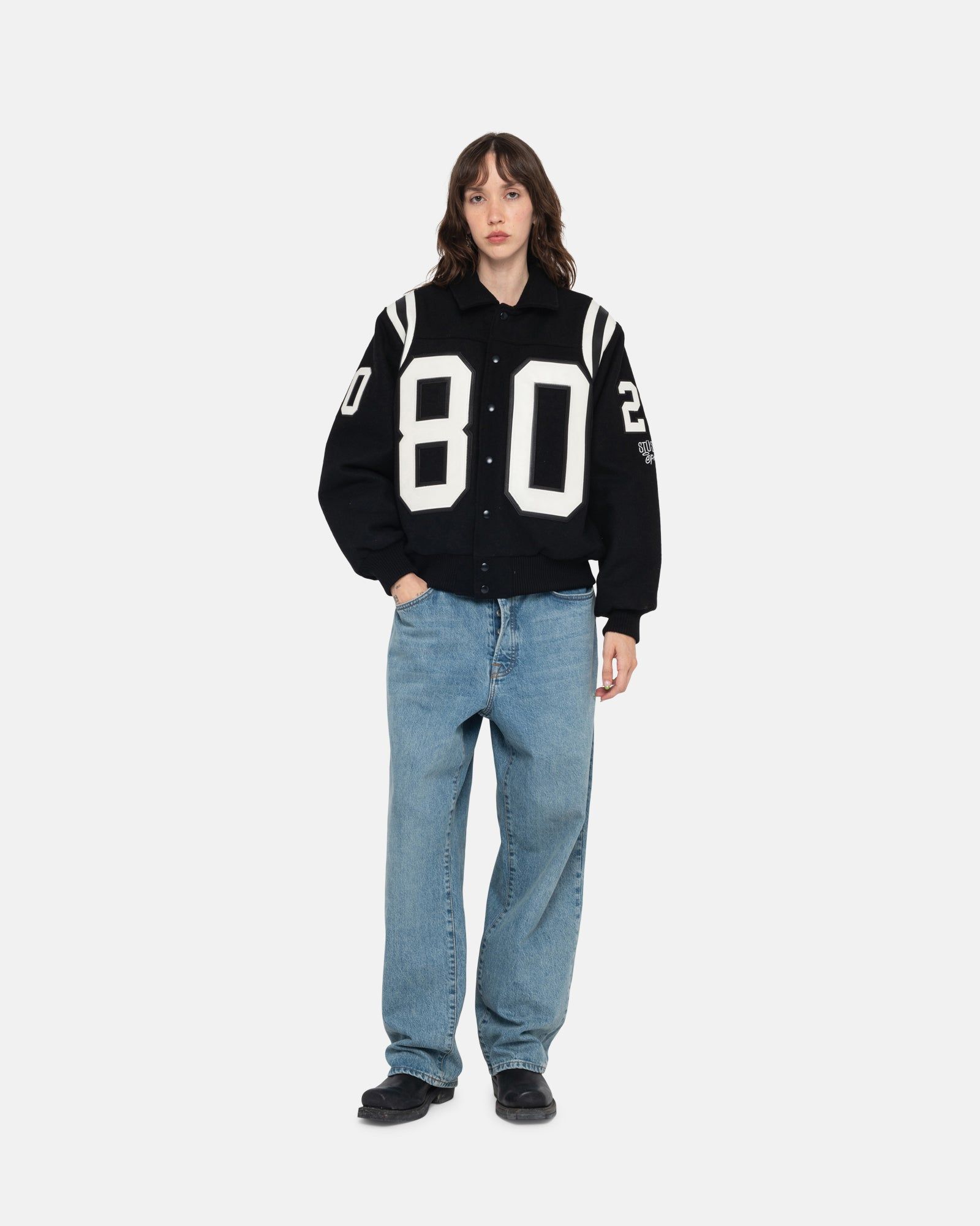 80 WOOL VARSITY JACKET sold by Stussy product image thumbnail 10