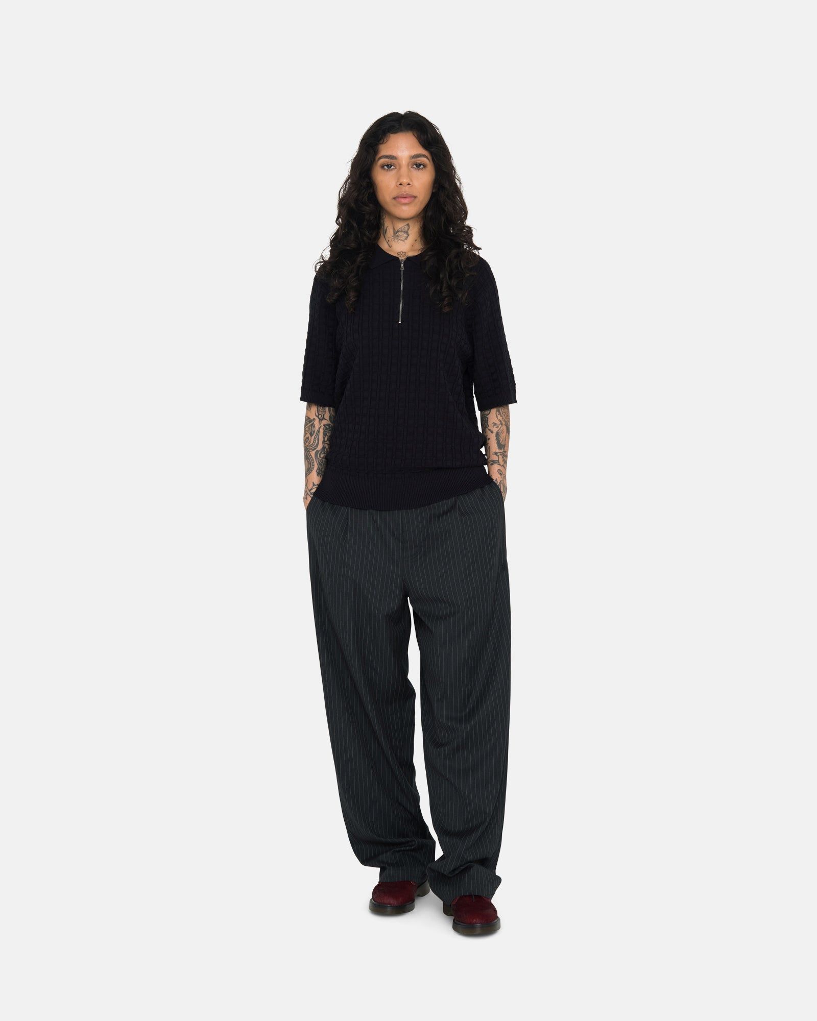 STRIPE VOLUME PLEATED TROUSER sold by Stussy product image thumbnail 7