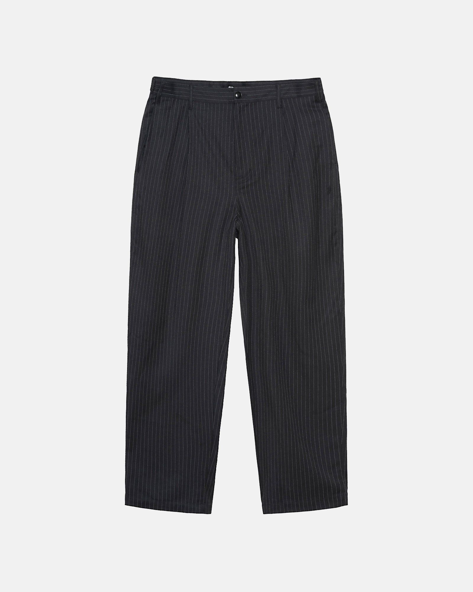 STRIPE VOLUME PLEATED TROUSER sold by Stussy