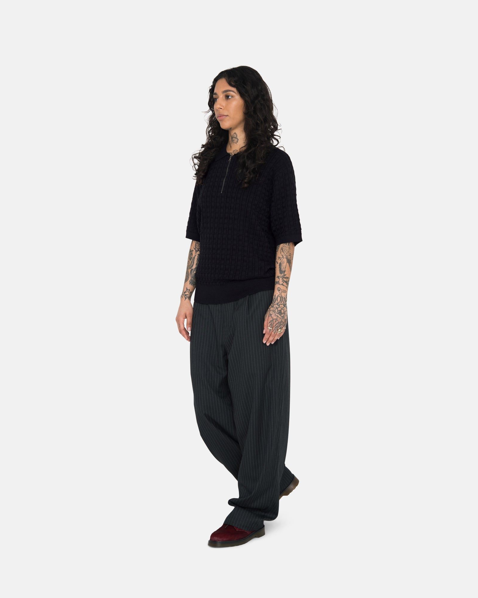 STRIPE VOLUME PLEATED TROUSER sold by Stussy product image thumbnail 8