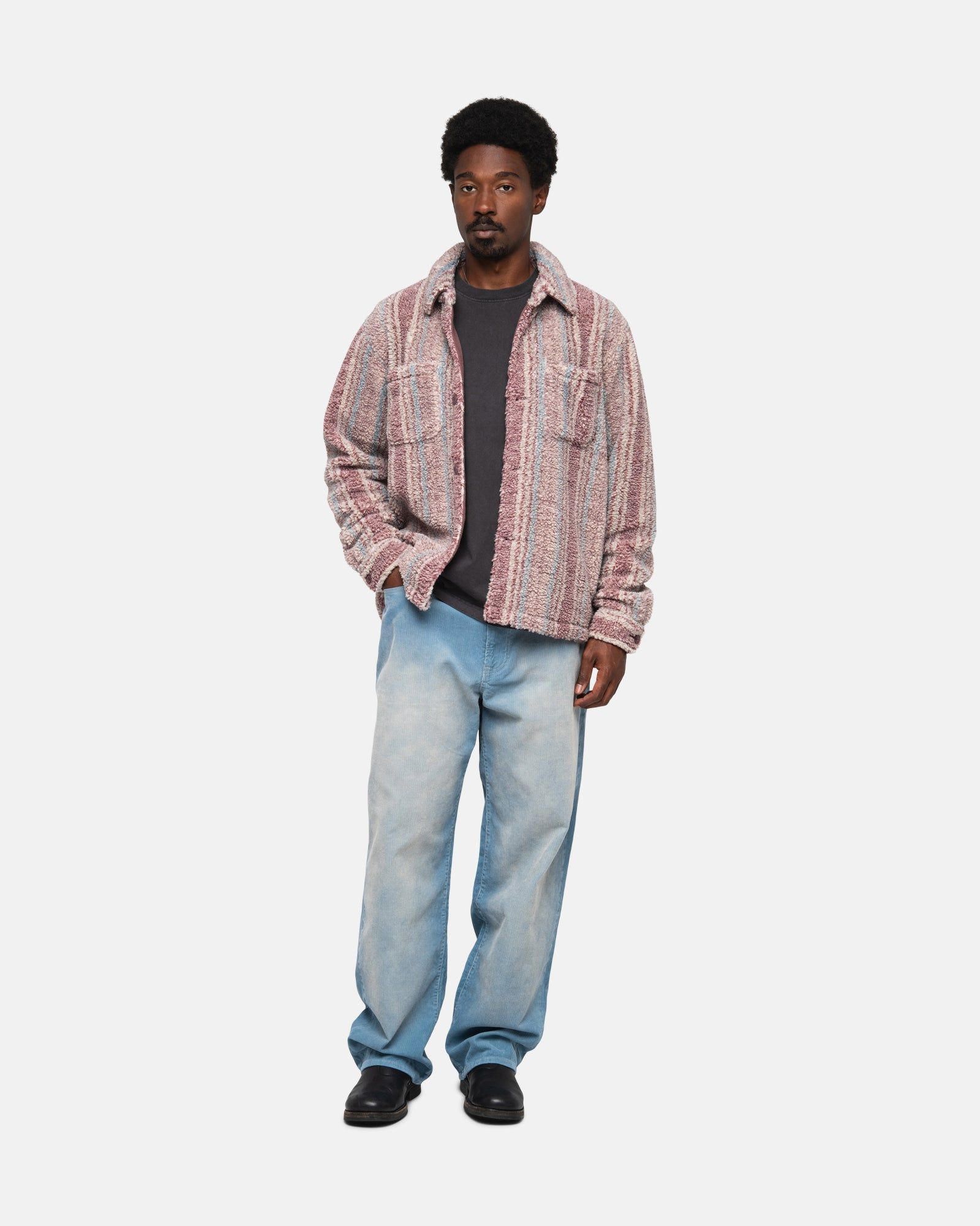 STRIPED SHERPA SHIRT sold by Stussy product image thumbnail 5