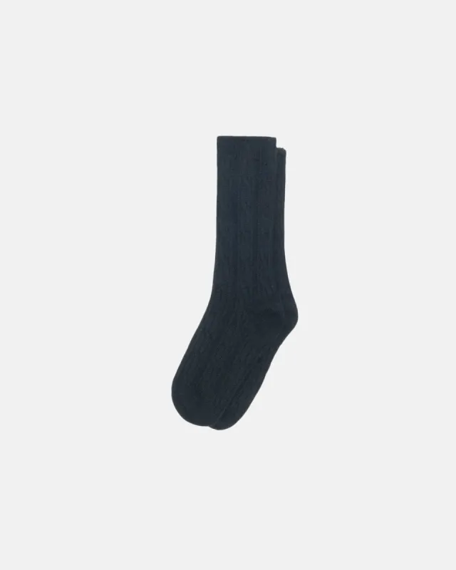CABLE KNIT S DRESS SOCKS made by Stussy