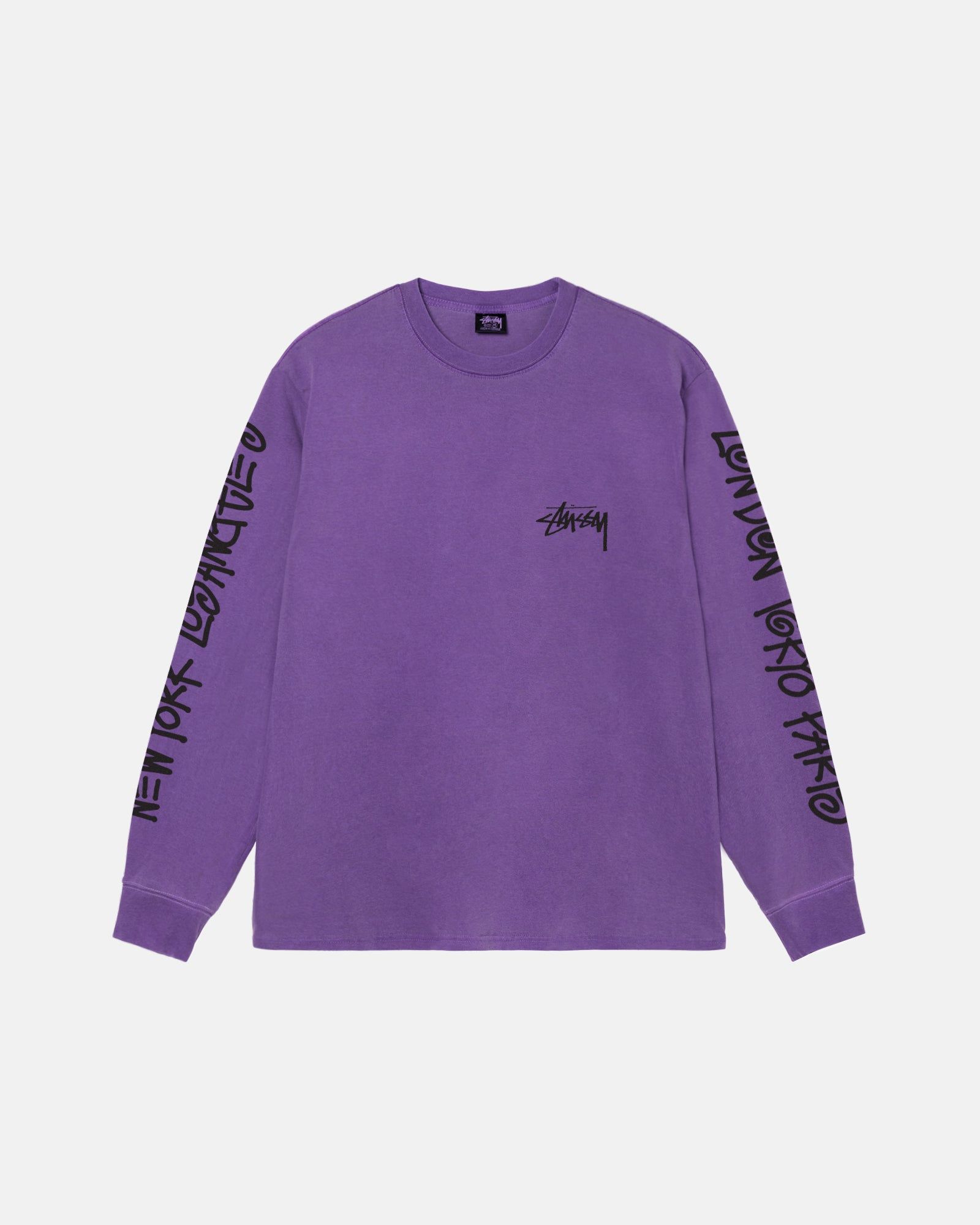 BIG CITIES LS TEE PIGMENT DYED sold by Stussy