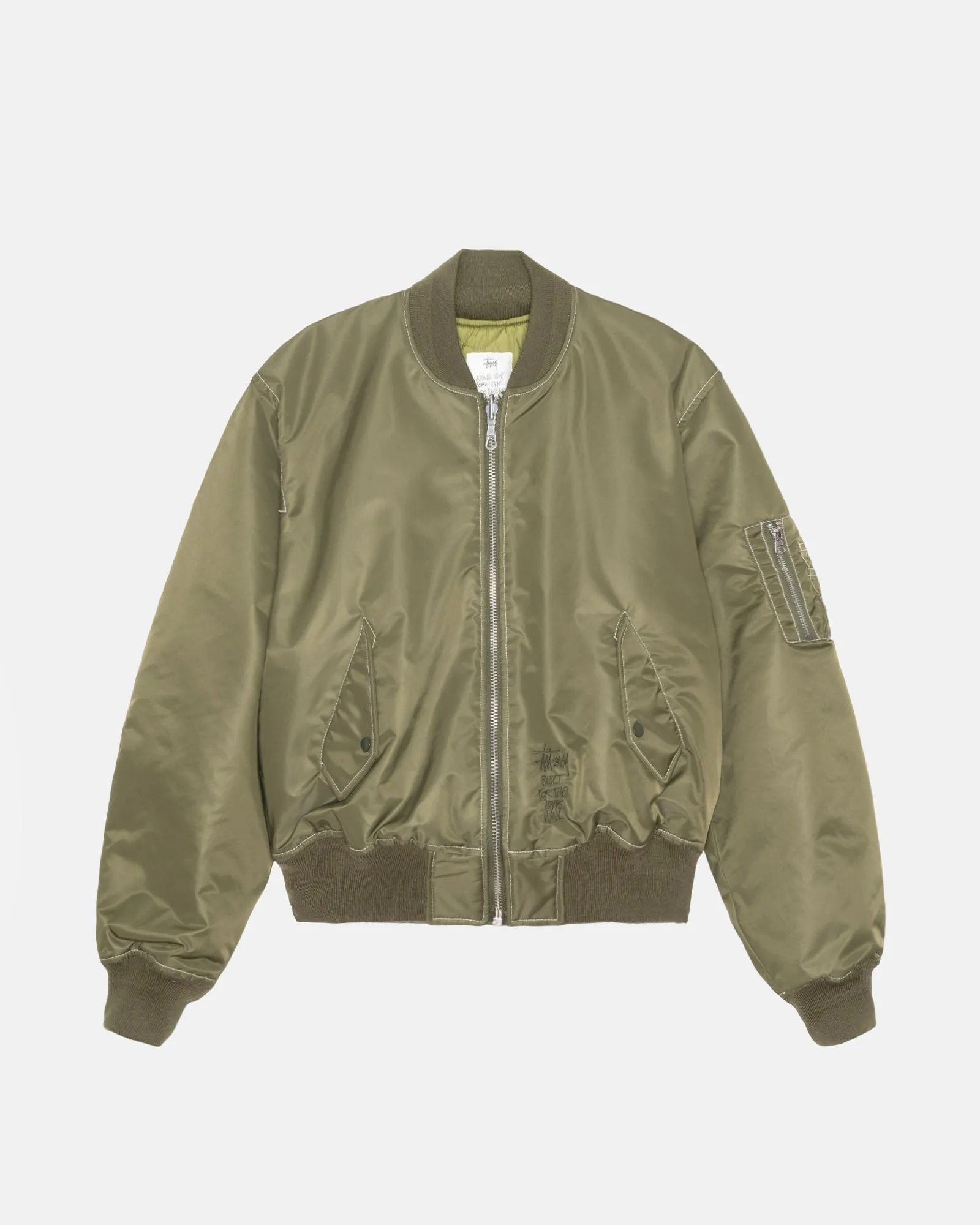 BUILT REVERSIBLE BOMBER JACKET sold by Stussy