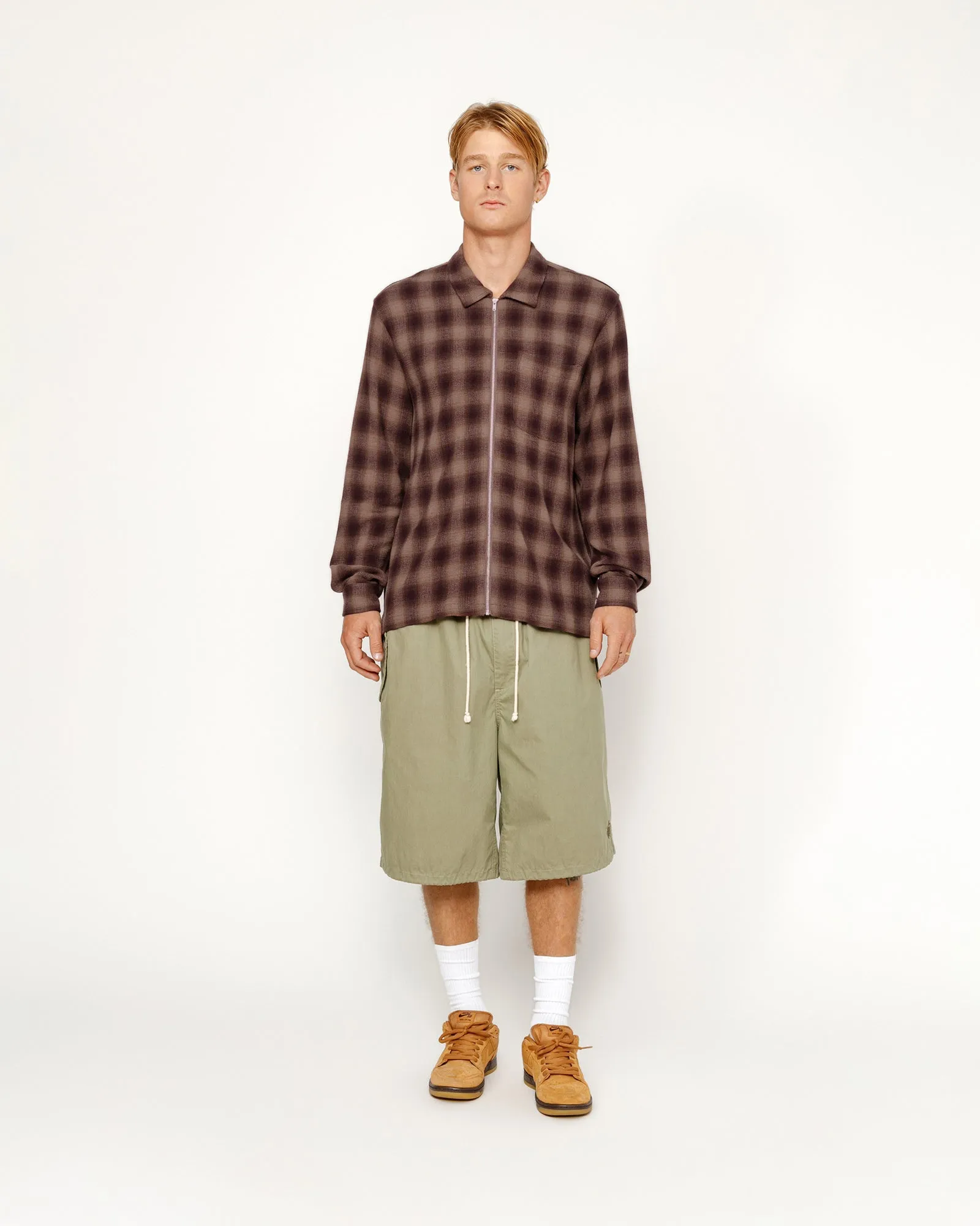 ZIP SHIRT TWISTED YARN PLAID sold by Stussy product image thumbnail 3