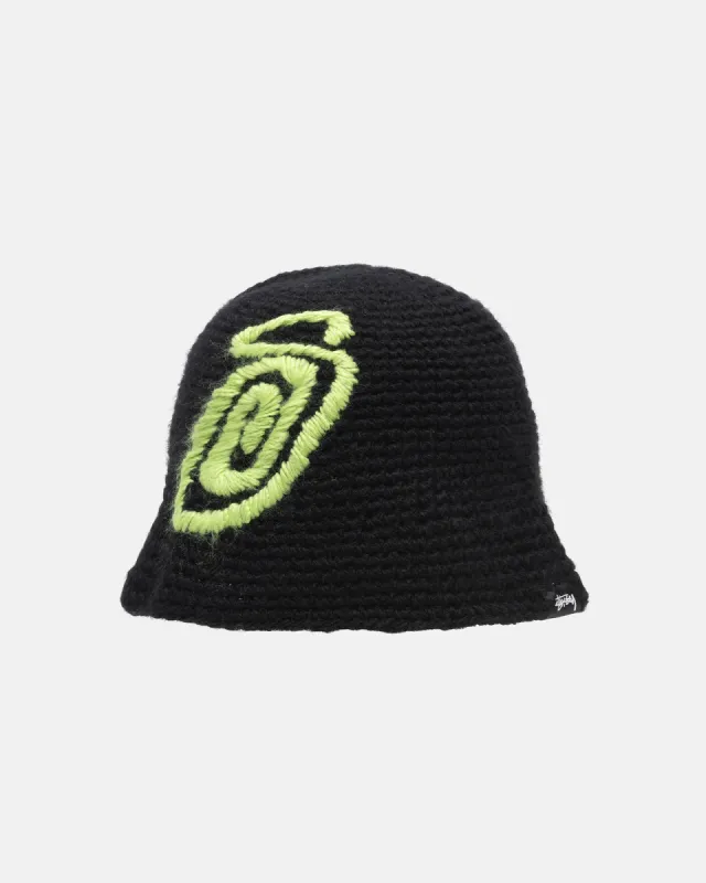 BUCKET HAT SWIRLY S KNIT made by Stussy