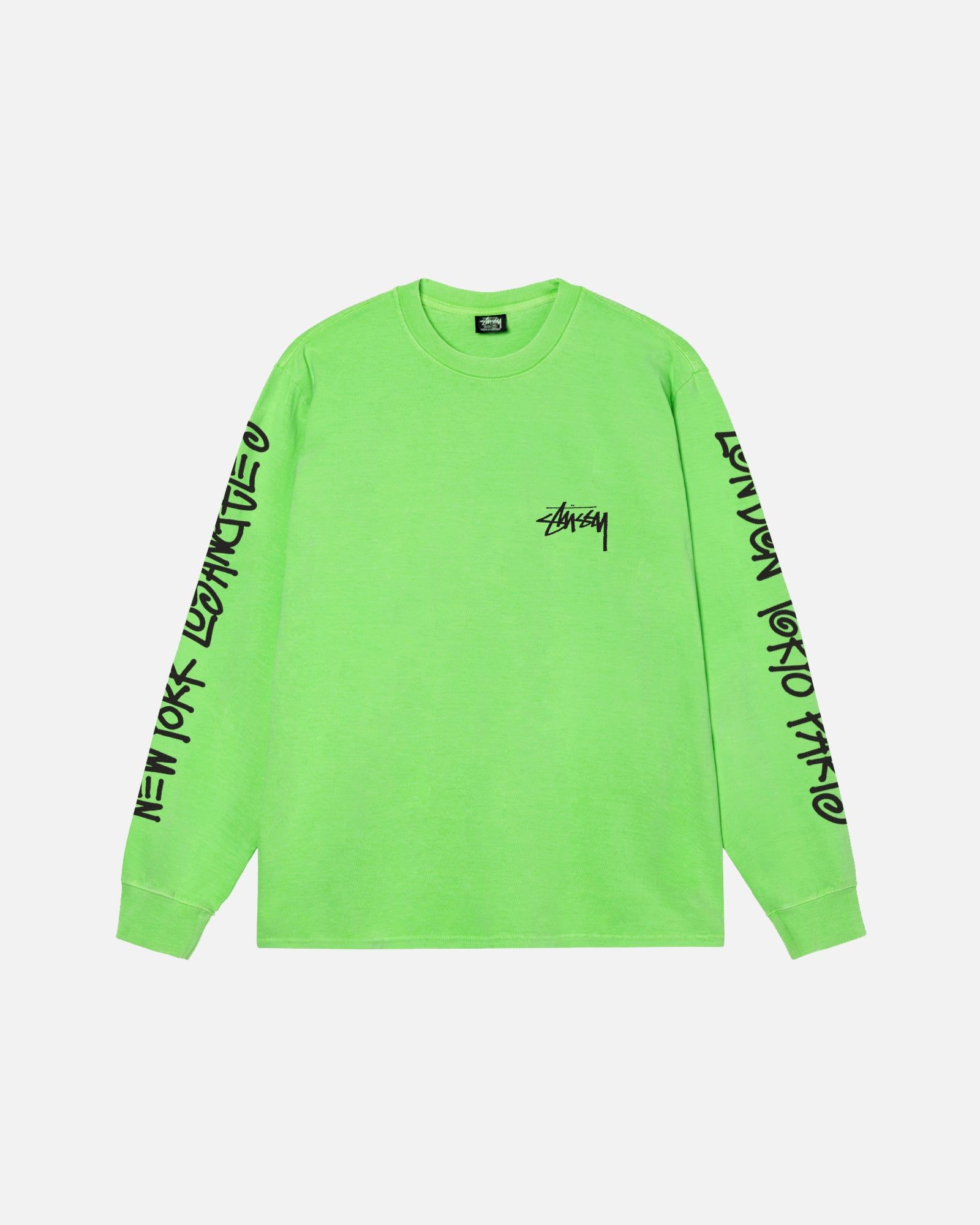 BIG CITIES LS TEE PIGMENT DYED sold by Stussy