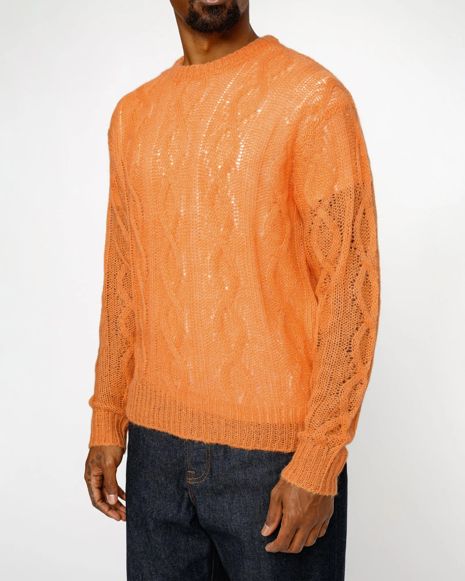 CABLE LOOSE KNIT SWEATER sold by Stussy product image thumbnail 4