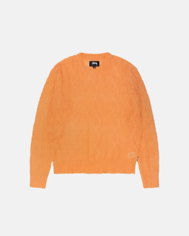 CABLE LOOSE KNIT SWEATER sold by Stussy