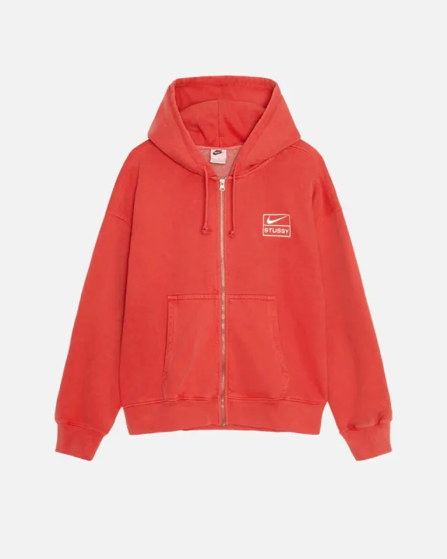 STÜSSY & NIKE PIGMENT DYED FLEECE ZIP HOODIE made by Stussy