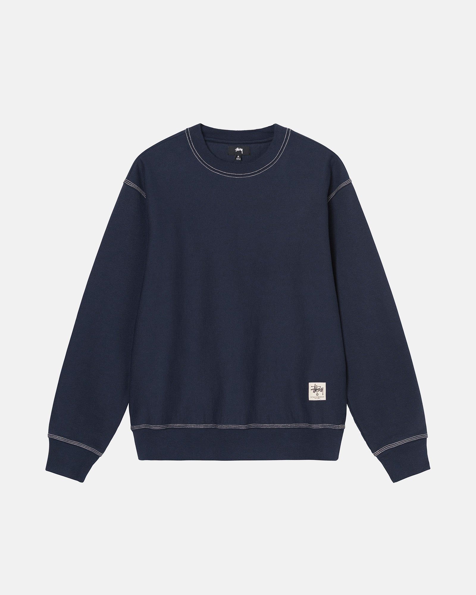 CONTRAST STITCH LABEL CREW sold by Stussy