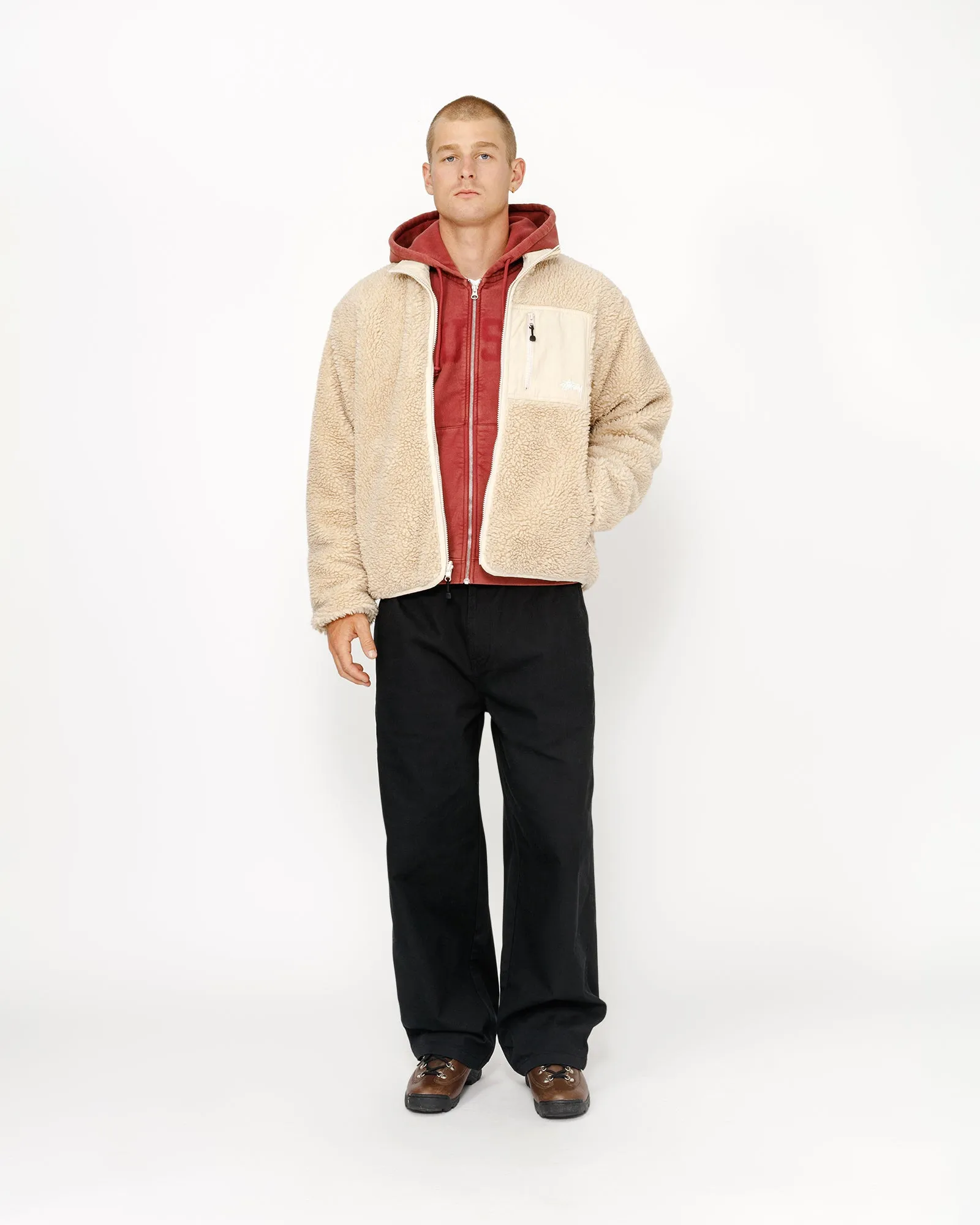 SHERPA REVERSIBLE JACKET sold by Stussy