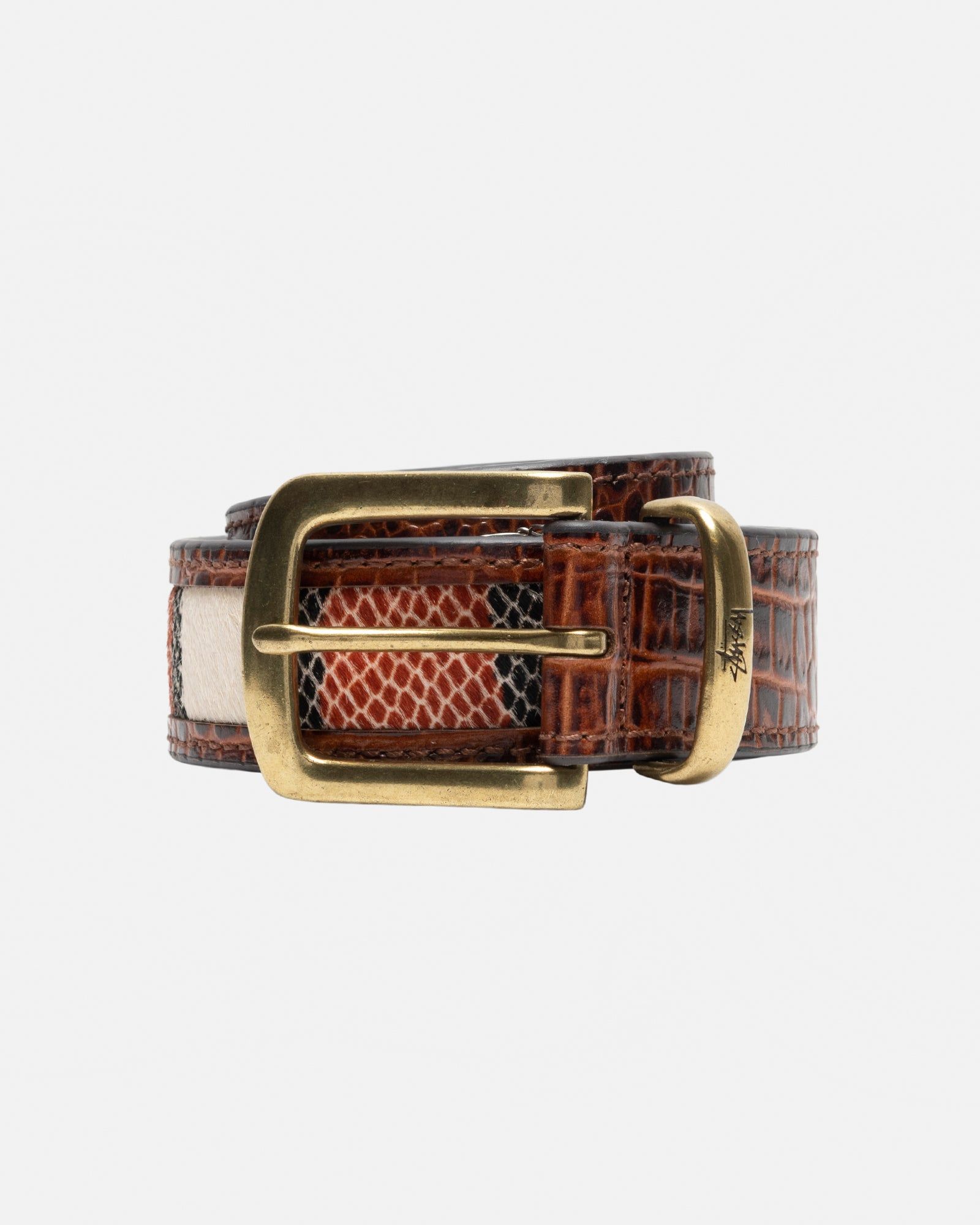 激レア　stussy belt ハラコ　クロコ　ミックス 激レア stussy belt ハラコ クロコ ミックス