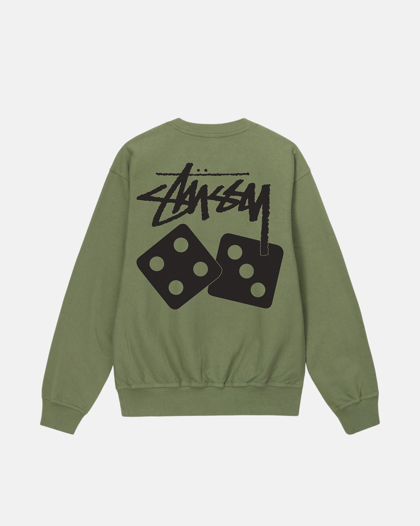 DICE PIGMENT DYED CREW sold by Stussy