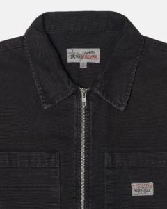 WASHED CANVAS ZIP SHIRT sold by Stussy