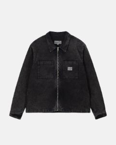 WASHED CANVAS ZIP SHIRT sold by Stussy