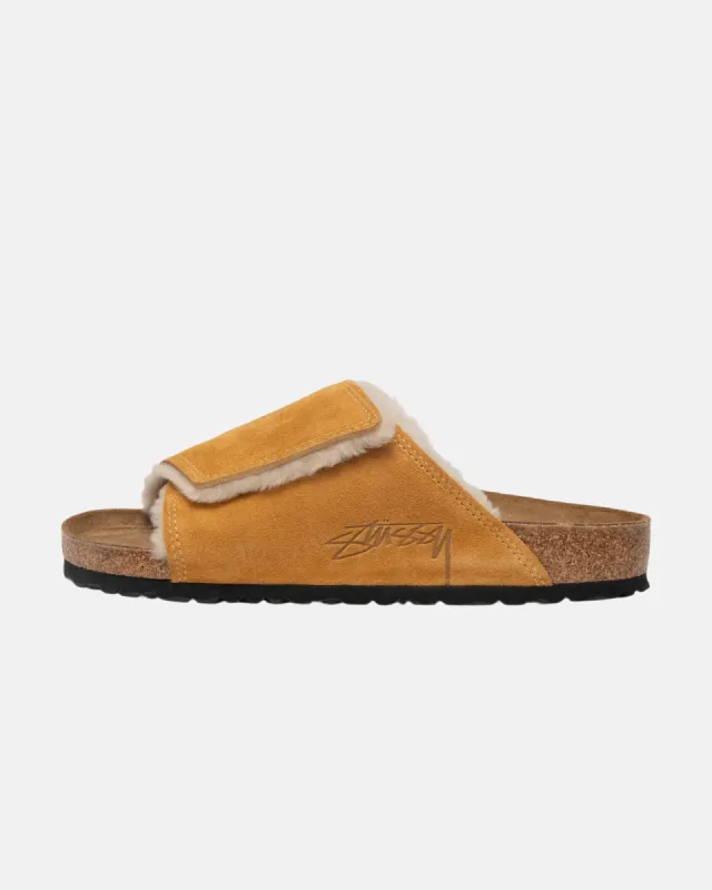 STÜSSY & BIRKENSTOCK SOLANA SHEARLING SLIDE made by Stussy