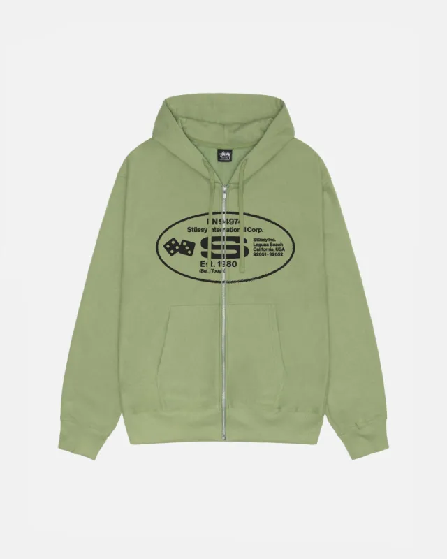 OVAL CORP. ZIP HOODIE sold by Stussy