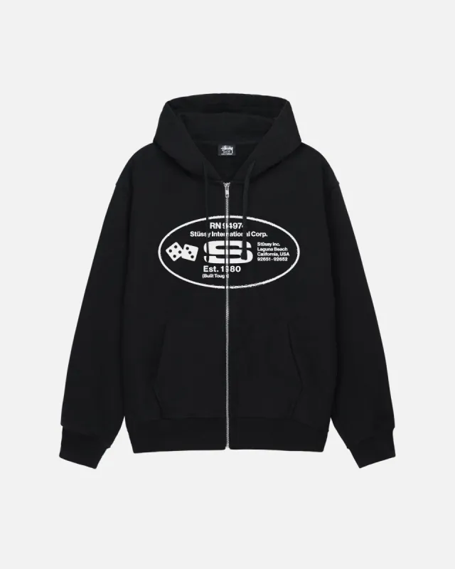 OVAL CORP. ZIP HOODIE sold by Stussy