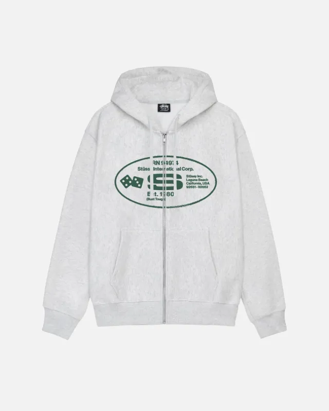 OVAL CORP. ZIP HOODIE made by Stussy