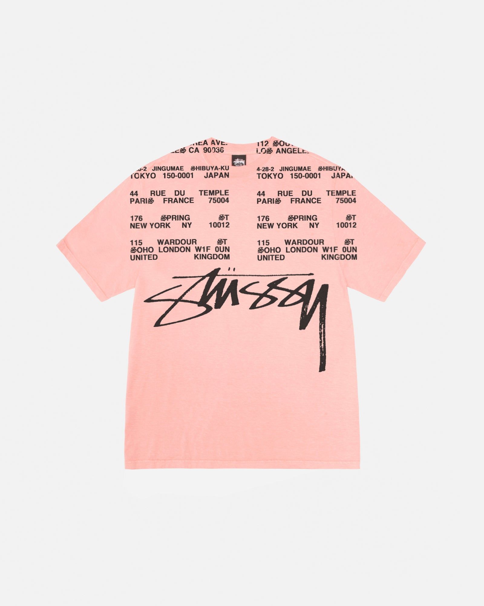 LOCATIONS TEE PIGMENT DYED sold by Stussy