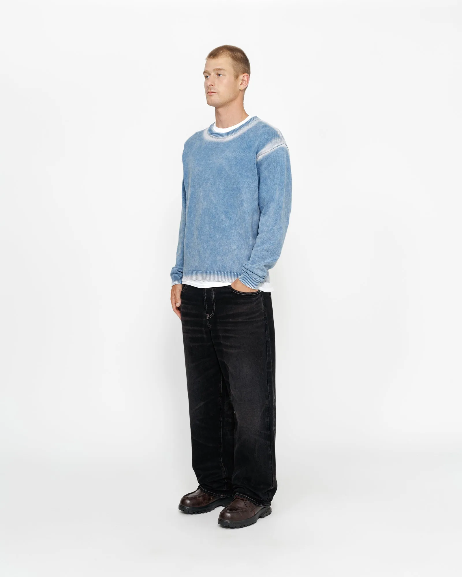 FADED COTTON KNIT CREW sold by Stussy product image thumbnail 2