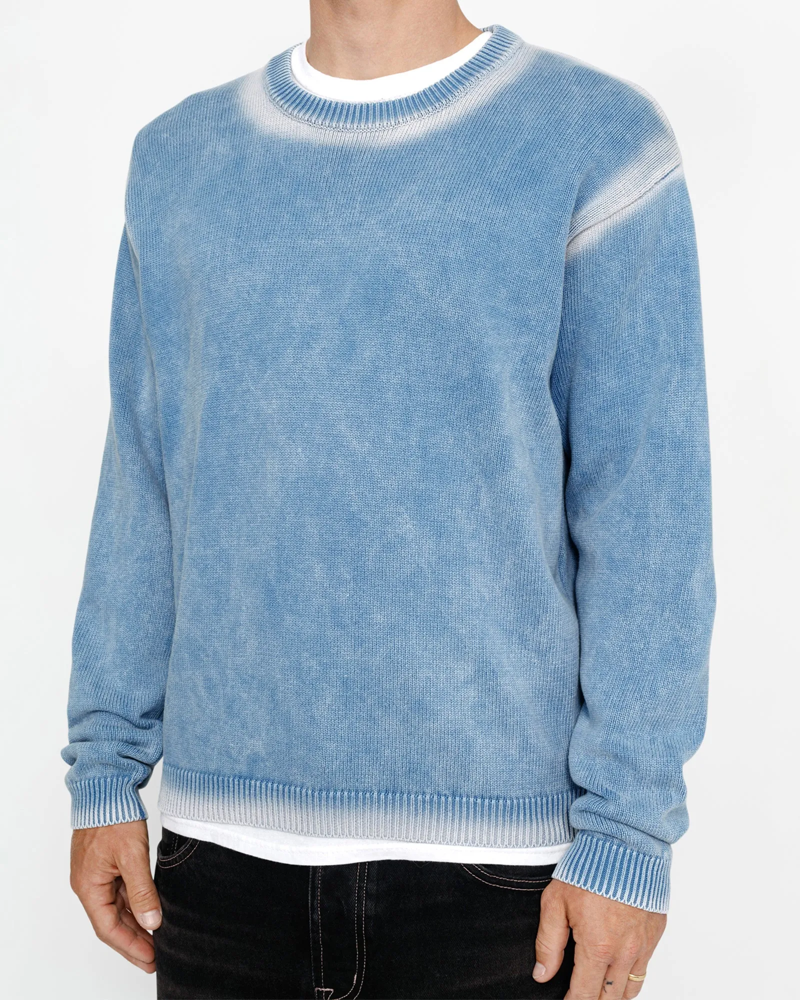 FADED COTTON KNIT CREW sold by Stussy product image thumbnail 3