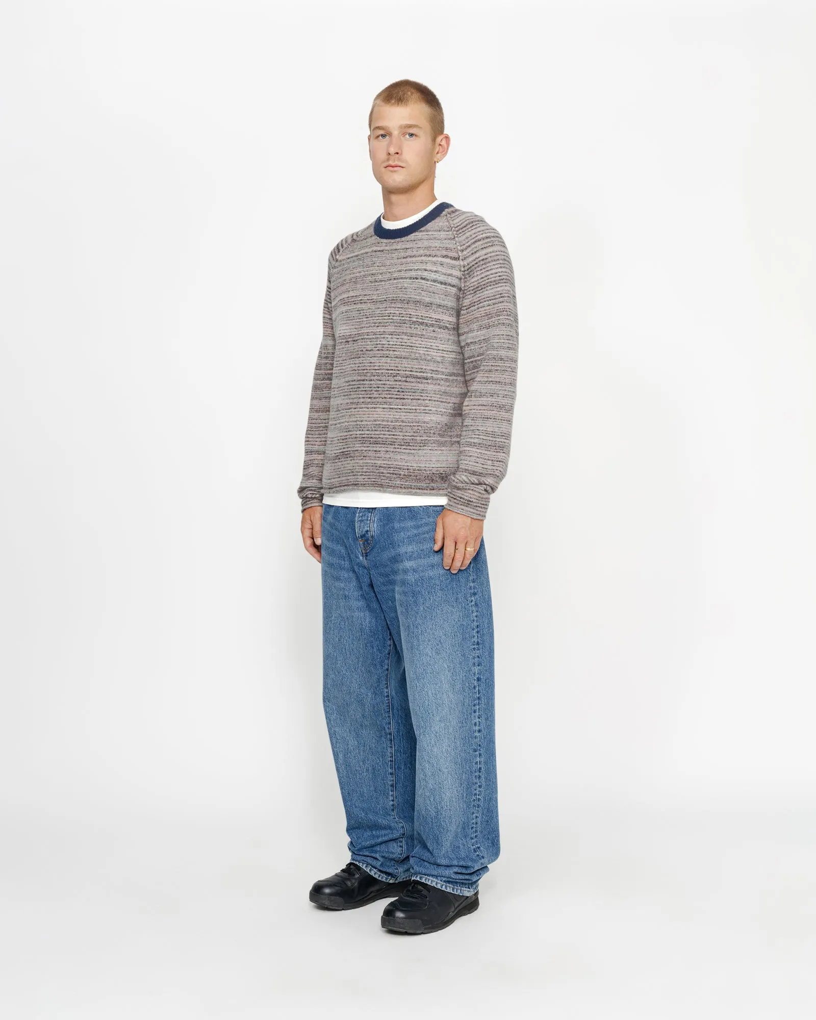 TEXTURED KNIT CONTRAST COLLAR CREW sold by Stussy product image thumbnail 2