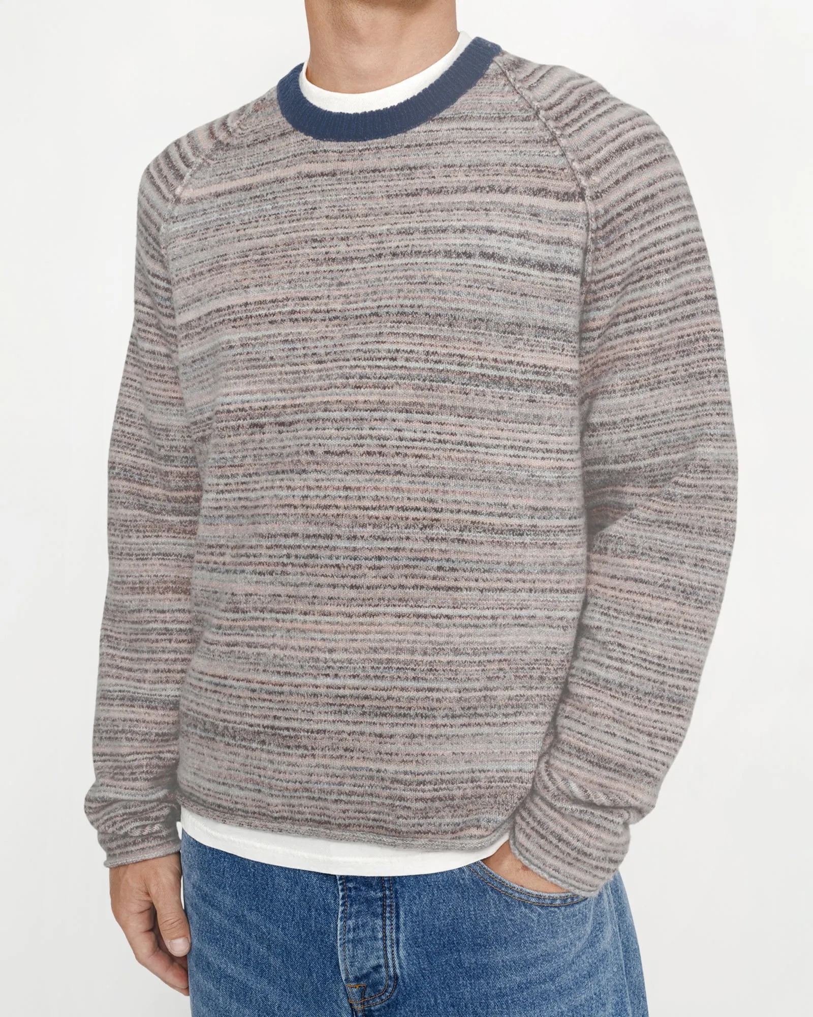 TEXTURED KNIT CONTRAST COLLAR CREW sold by Stussy product image thumbnail 3