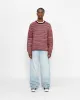 TEXTURED KNIT CONTRAST COLLAR CREW sold by Stussy