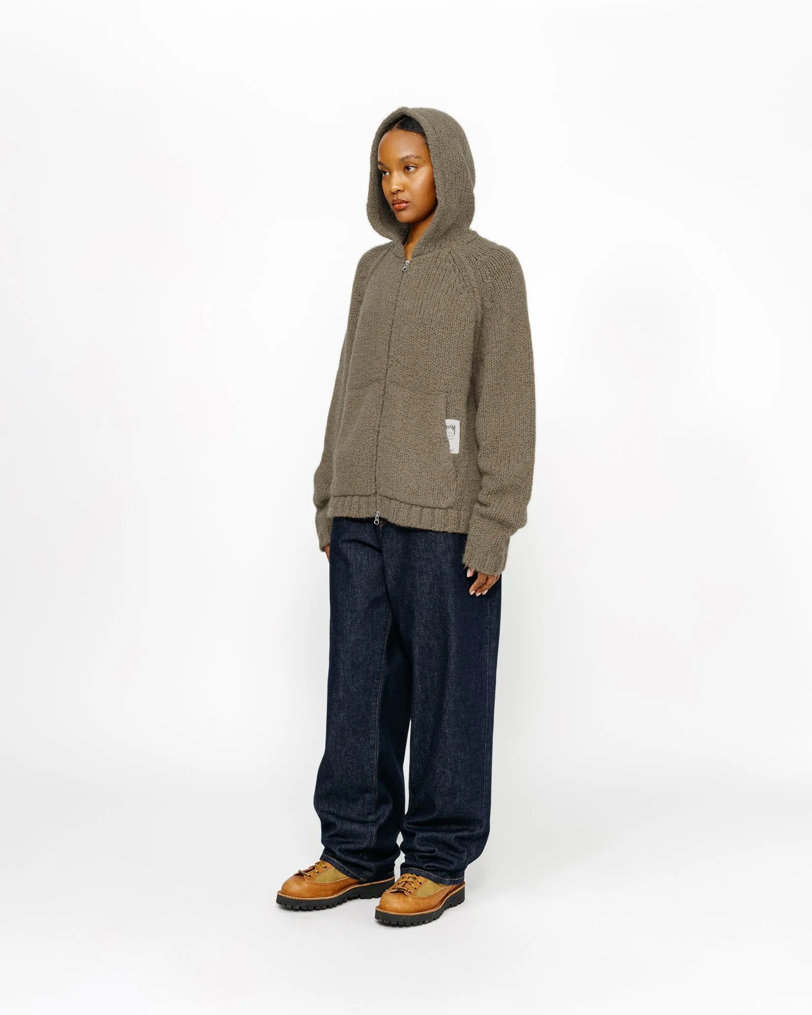 Stussy CHUNKY KNIT ZIP HOODIE | Parallel