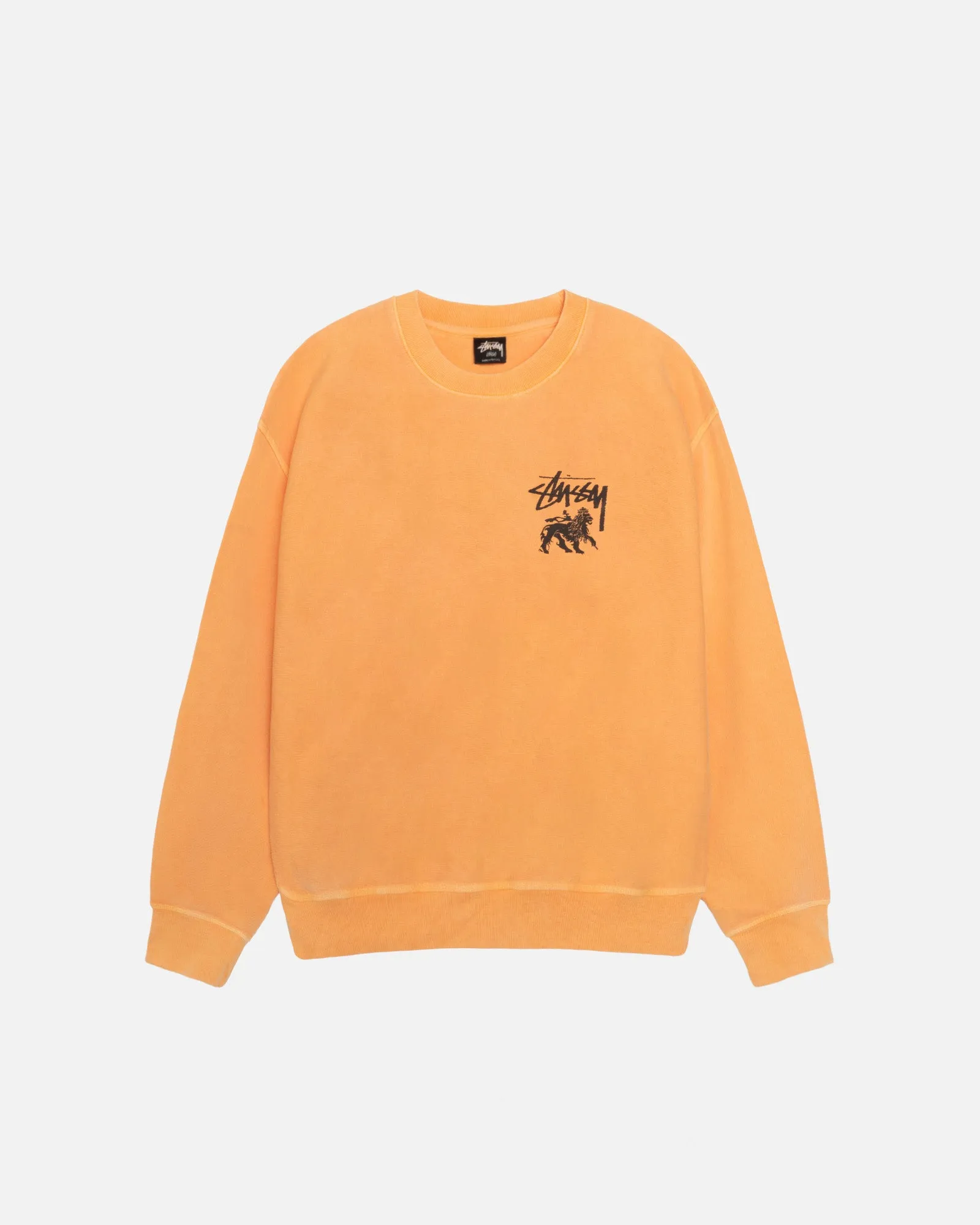 RASTA LION CREW PIGMENT DYED sold by Stussy