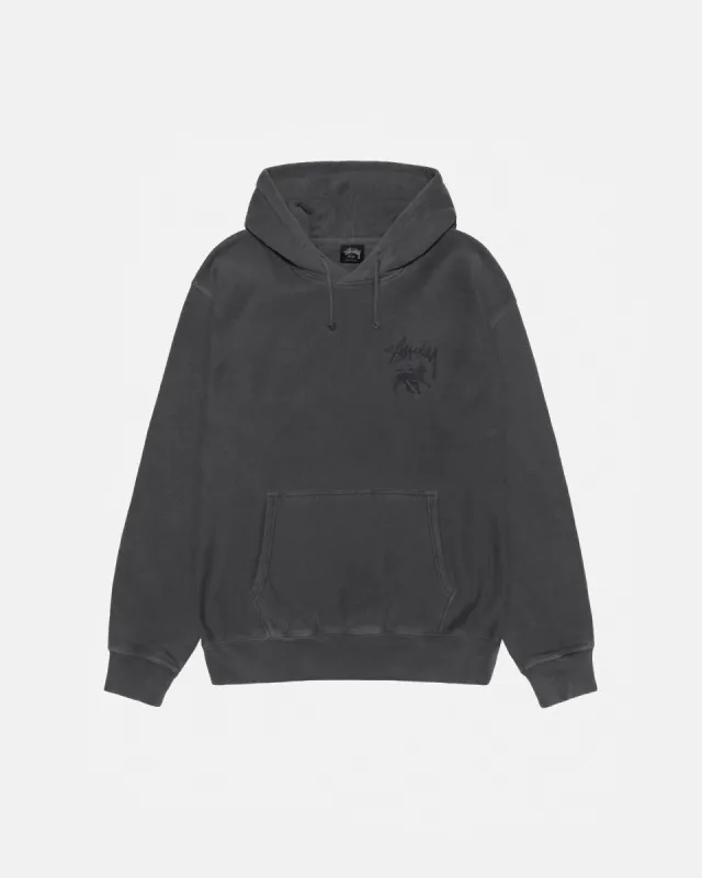 RASTA LION HOODIE PIGMENT DYED sold by Stussy