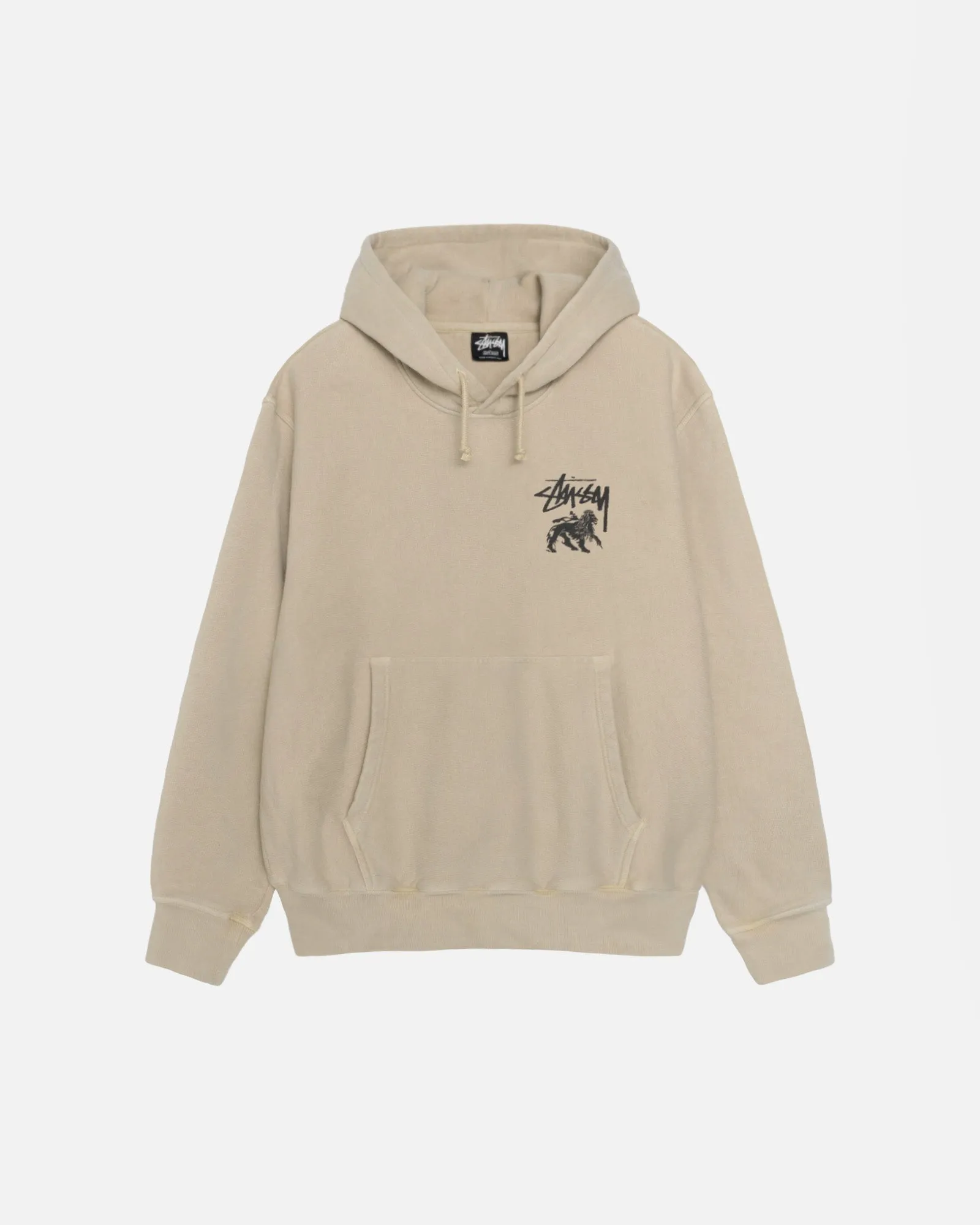 RASTA LION HOODIE PIGMENT DYED sold by Stussy