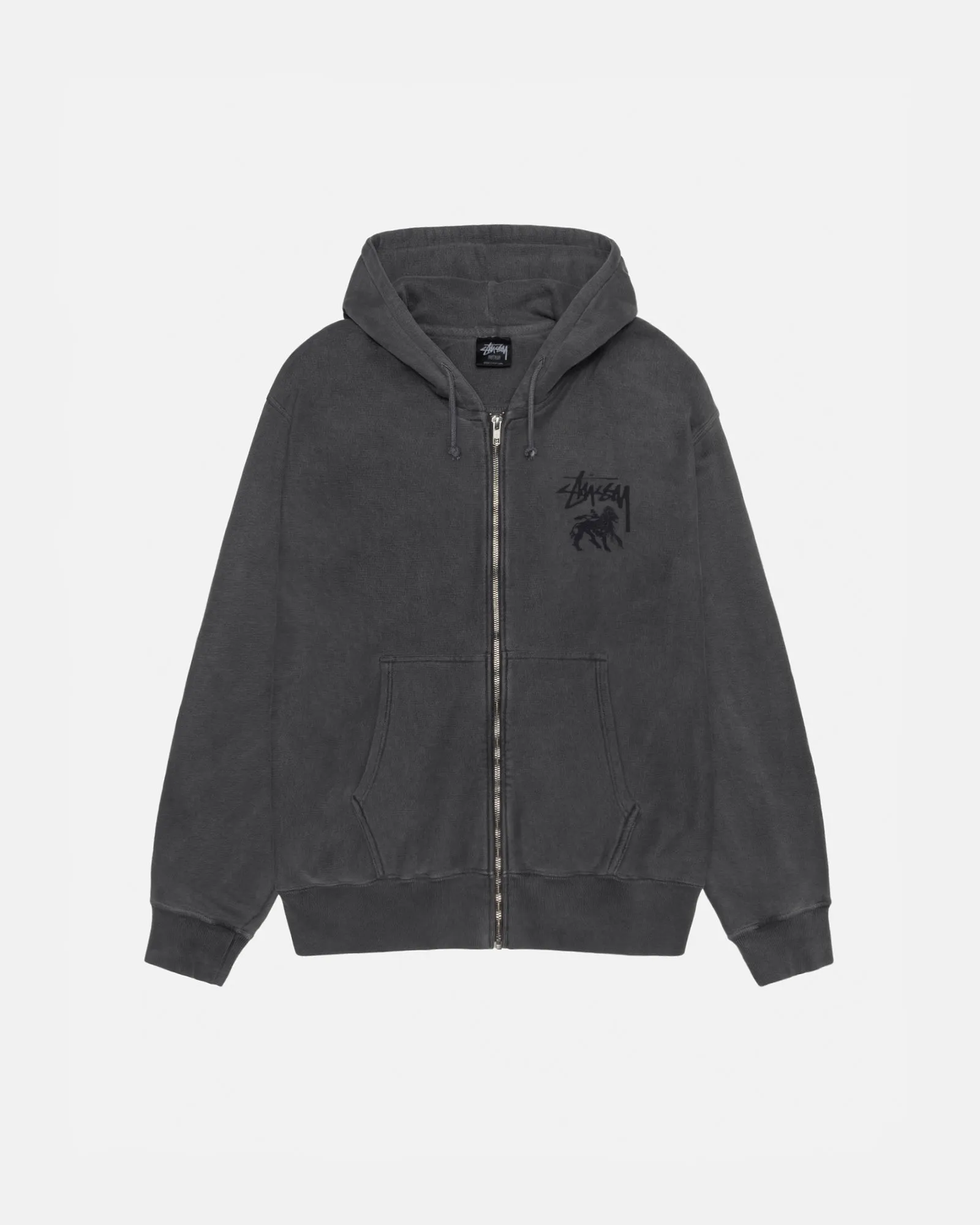 RASTA LION ZIP HOODIE PIGMENT DYED sold by Stussy