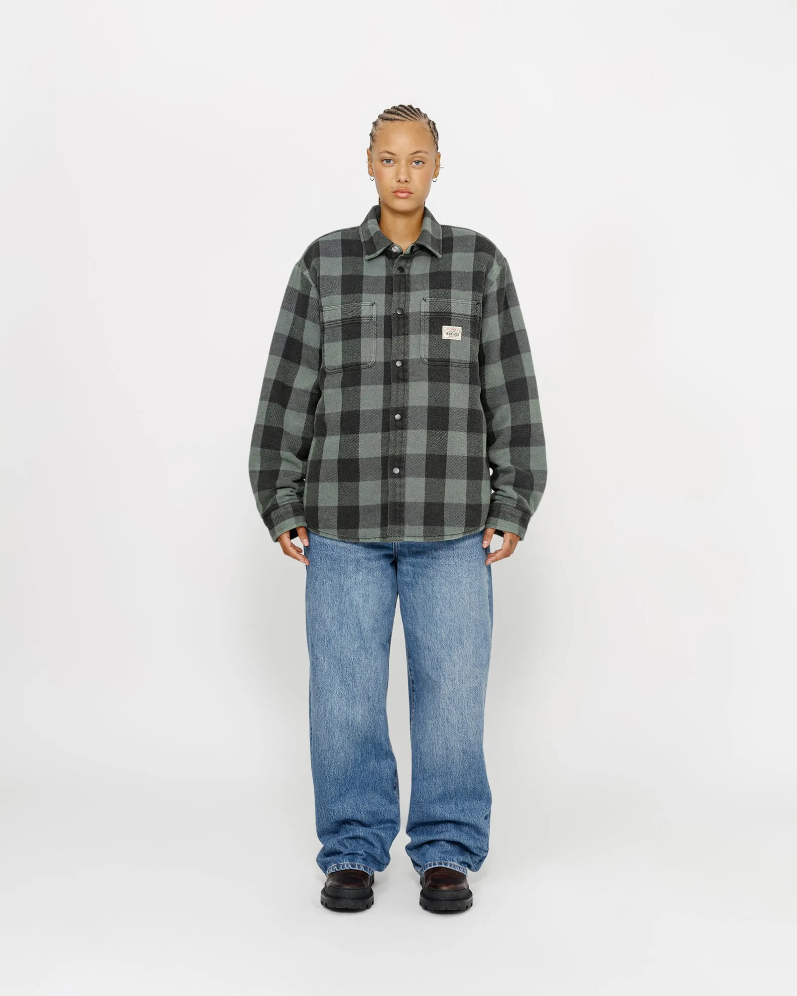 SHERPA LINED BUFFALO PLAID SHIRT sold by Stussy product image thumbnail 4