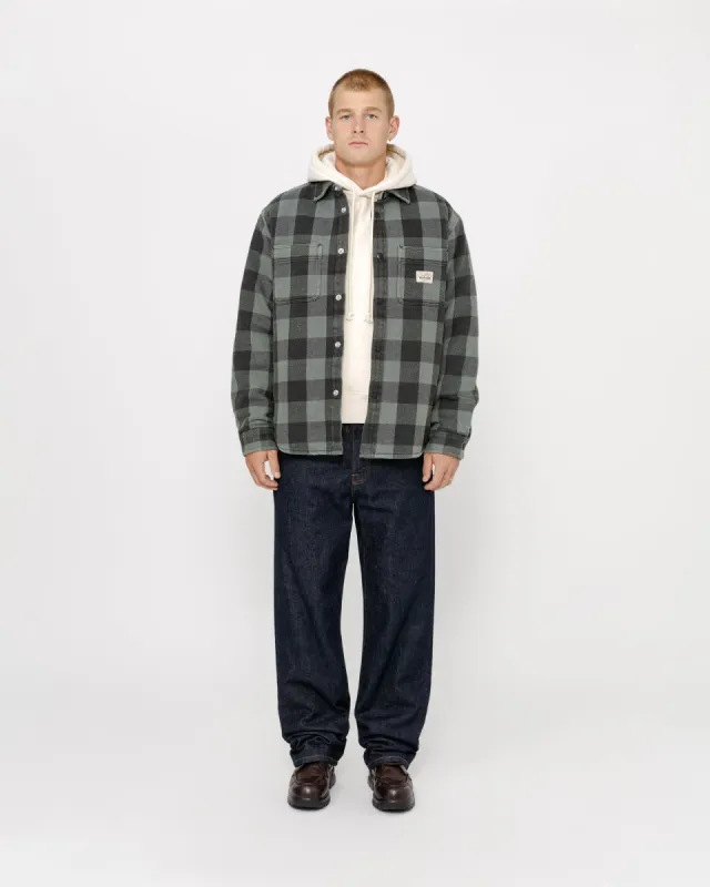 SHERPA LINED BUFFALO PLAID SHIRT sold by Stussy