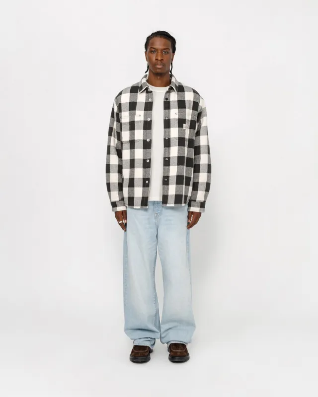 SHERPA LINED BUFFALO PLAID SHIRT sold by Stussy